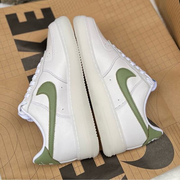 NEW Womens Size 9 Nike Air Force 1 Low Top By You Custom Leather White Sneaker - Picture 6 of 9